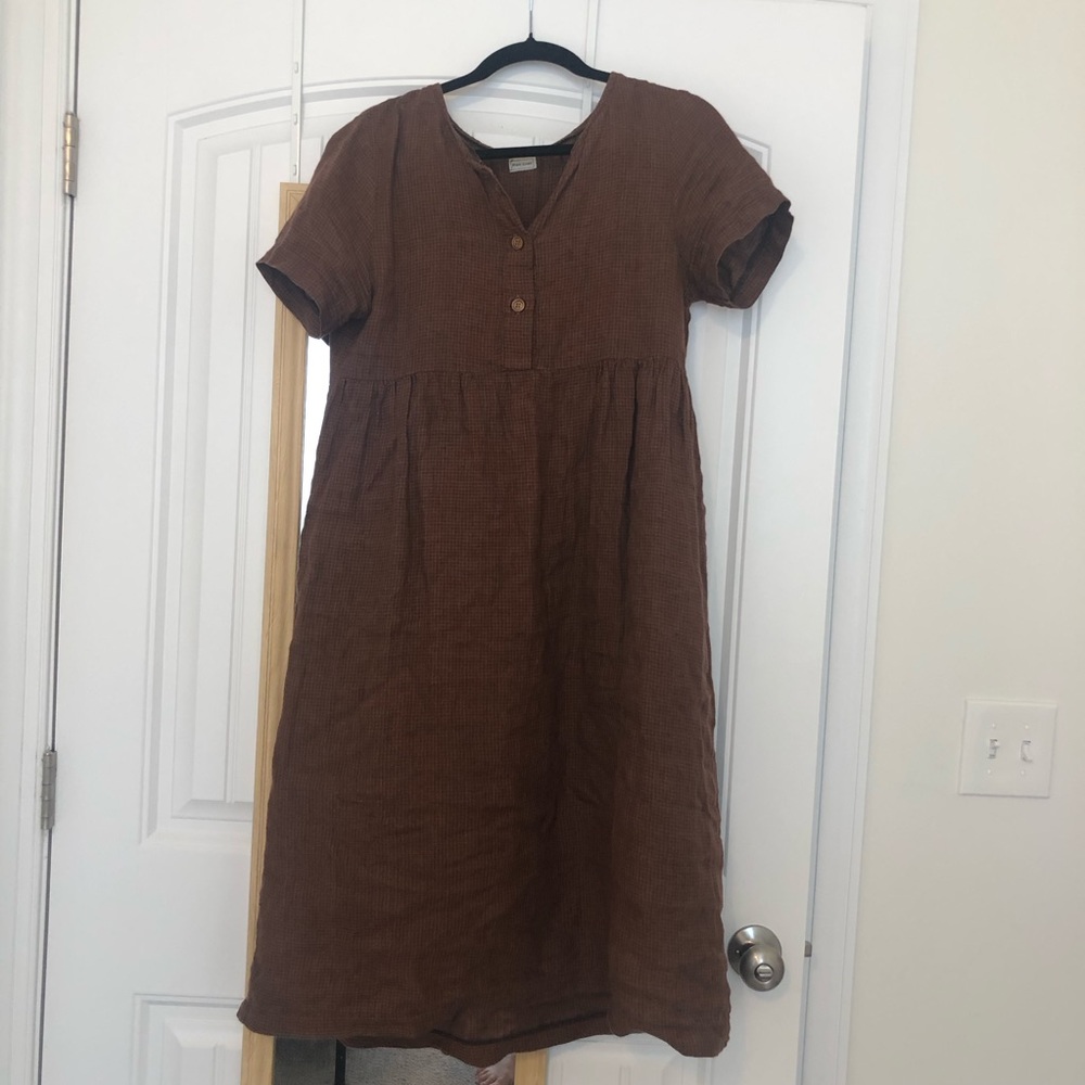 100% linen “Plain Linen” Handmade dress
